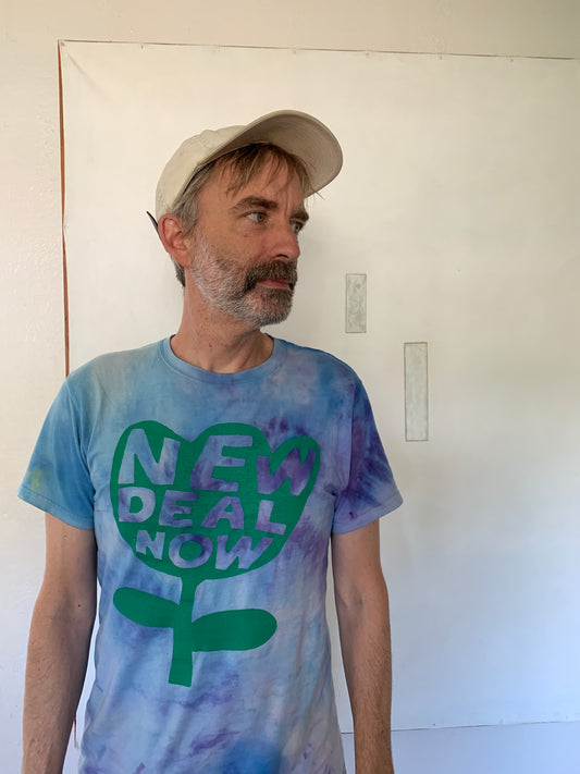 Nat Russell “New Deal Now” shirt iced dyed